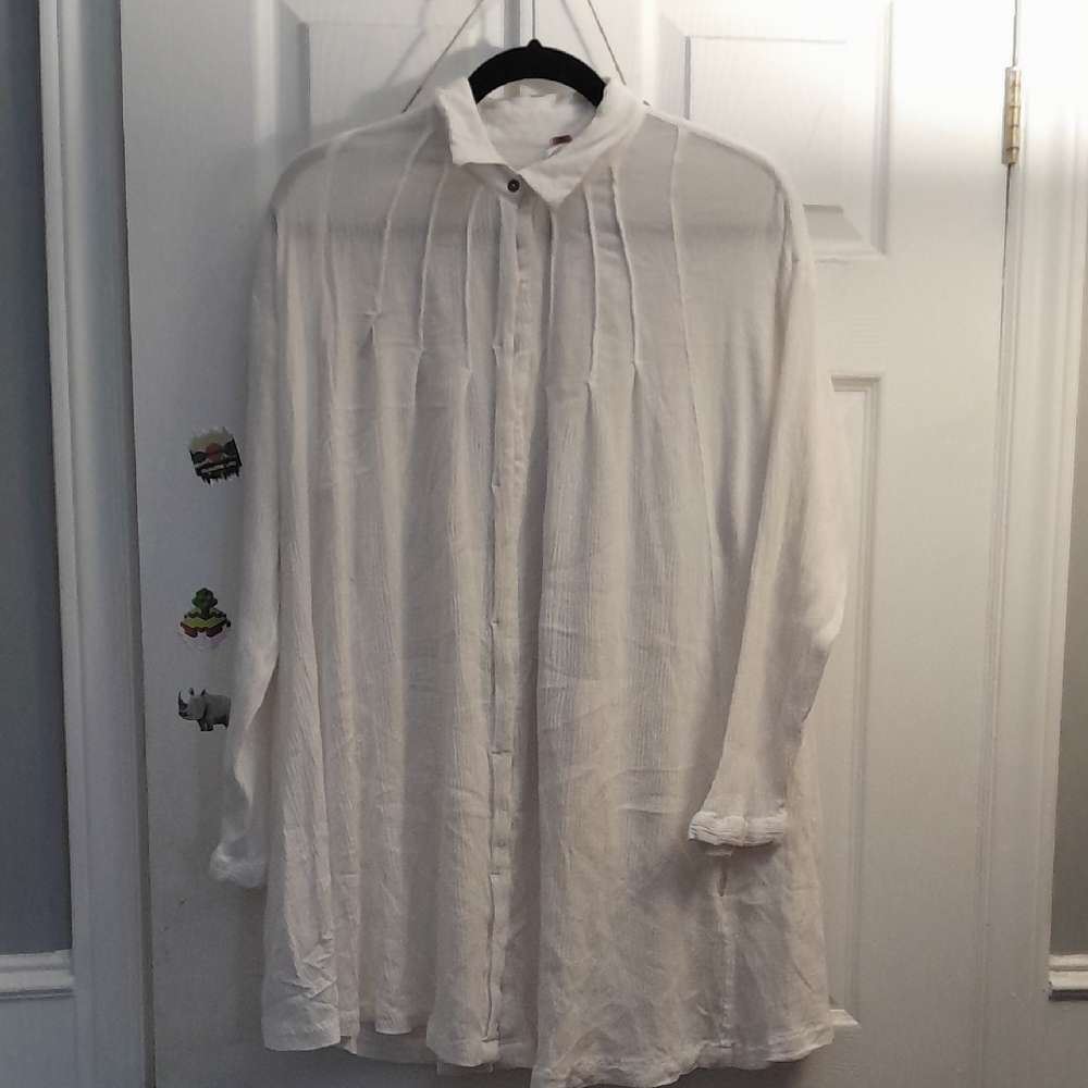 Free People White Shirt/dress